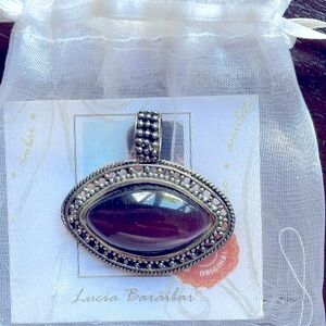 Sterling Silver amethyst purple pendant only!